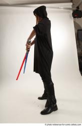 ANGELIA STANDING POSE WITH LIGHTSABERS